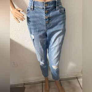 Women's Blue High-Waisted Jeans